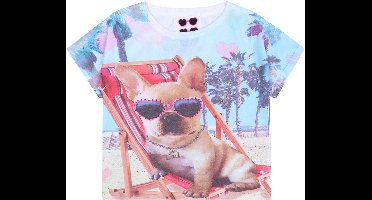 Kleurrijk Shirt voor Meisjes met een Hond
