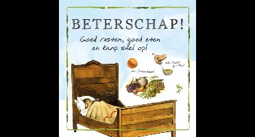 Comello - Wenskaart Rien Poortvliet - Beterschap - 10 x 10 cm - Blanco Binnenkant - Inclusief Envelop