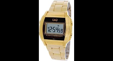 Q&Q digitaal horloge - Luxe Unisex Goudkleurig - Staal - Alarm Chrono ML04-301Y