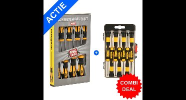 8-delige Kruis en Plat Schroevendraaierset + 7-delige Precisie Schroevendraaierset - Combideal
