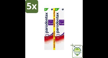 5 x Parodontax - Tandpasta - Ultra Clean Dagelijkse Formule - Tegen Bloedend Tandvlees - 2 x 75 ml - Grootverpakking - Tandpasta - Bloedend Tandvlees - Tandplak - Mondhygiëne - Tandvleesbescherming
