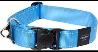 Rogz For Dogs Landing Strip Hondenhalsband - 40 mm x 50-80 cm - Turquoise