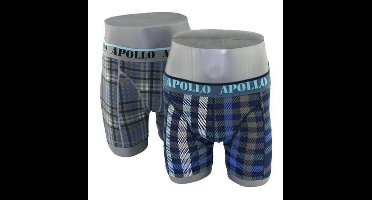 Apollo boxershorts check blauw