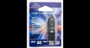 Titanum TA101K Serie - Geheugenkaartlezer - SDHC/MicroSDHC - USB 2.0 - Zwart