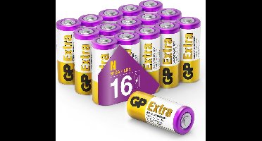 GP Extra Alkaline LR1 batterijen 1,5V ( 910a / N / Lady) - 16 stuks