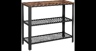 Hoppa! Smalle Tafel - Bruin/Zwart - Metaal