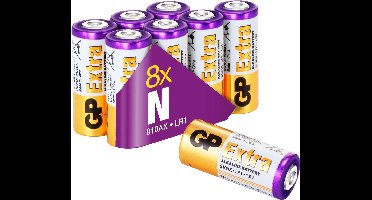 GP Extra Alkaline LR1 batterijen 1,5V ( 910a / N / Lady) - 8 stuks