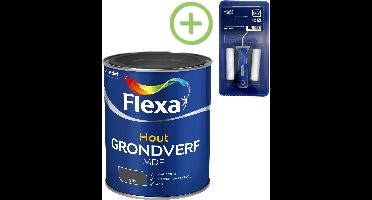 Flexa - Grondverf Mdf - Grijs - 750 Ml + Gratis Flexa Lakset 4-Delig