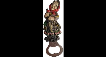 Magnetische - heks van Poly met flesopener - 13 cm