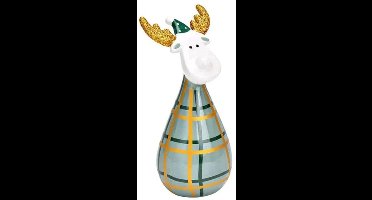 Eland keramiek groen goud - keramiek - 18 cm hoog - wurm