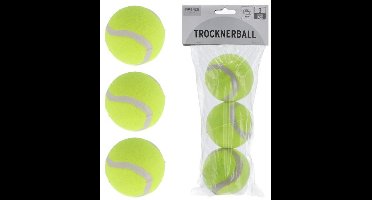 Cepewa drogerballen/wasbollen - 6x stuks - tennisballen - voor zachte/kreukvrije was