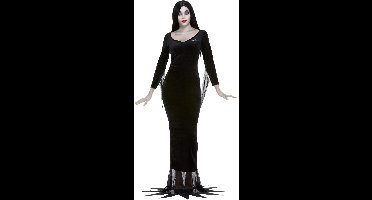 Smiffys - Addams Family Morticia Kostuum - L - Zwart