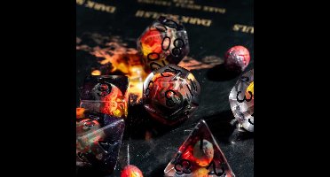 HOT Games dobbelstenen dinosaurus ei set 7-delig kunststof brick.