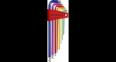 PB Swiss Tools Kogelkop-Inbussleutelset Gekleurd - PB 212.LH-10 RB - 9-delig