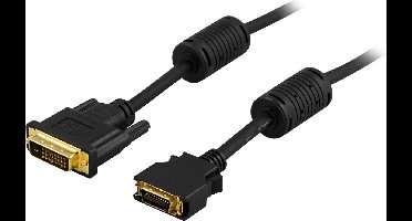 Deltaco DVI-606B, DVI-D, DFP20M video kabel adapter, zwart, 3m