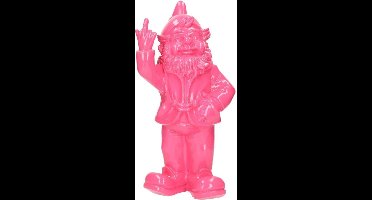Tuinkabouter middelvinger tuin kabouter 30cm Fuchsia| GerichteKeuze