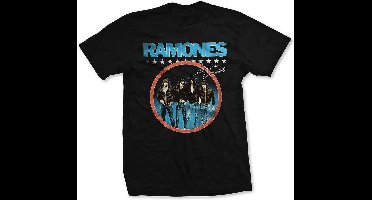 Ramones - Circle Photo Heren T-shirt - S - Zwart