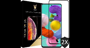 Screenprotector geschikt voor Samsung A51 - 2x FullGuard Screen Protector
