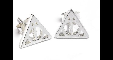 The Carat Shop - Harry Potter Zilveren Deathly Hallows Oorbellen