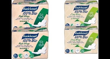 Vuokkoset Bio - Maandverband - Long Wings/Night Wings - 100% Bio - Absorberend - Vleugels
