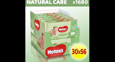Huggies billendoekjes Natural Care - Voordeelverpakking 30 Pakken