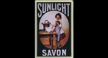Sunlight reclame Sunlight Savon - Metalen reclamebord - 10x15 cm