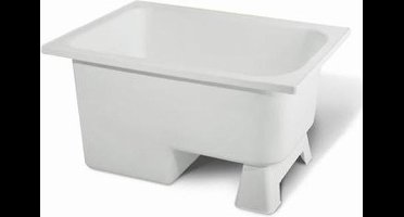 Zitbad Vrijstaand Marinella Rechthoek 65x105x52cm Polypropyleen Mat Wit