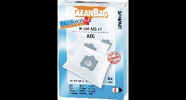 CleanBag stofzuigerzakken 4 stuks - Geschikt voor AEG Ingenio Smart Vampyrino - Gr 5S - Inclusief 1 filter - Alternatief