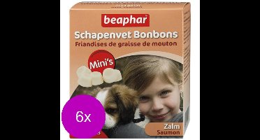 Beaphar Schapenvetbonbons Zalm - Hondensnacks - 6 x Mini