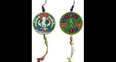 Yogi & Yogini naturals Auto- of raamhanger Chenrezig & dorje 8x36 cm 100 gram