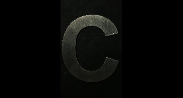 Inox huisnummer - letter C