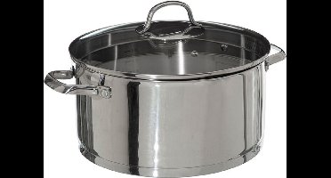 Pan met deksel rvs 24 cm zilver zilver