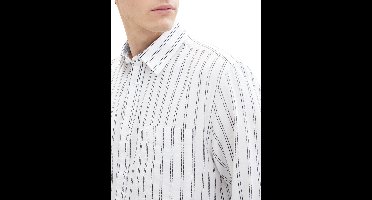 Tom Tailor - Lange mouw overhemd - Mannen - XL - Wit - Katoen - 1040135