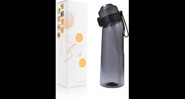 Air Drinkfles Geurwater | Zwart Black 650 ML | Bidon | Universele Geur Pods
