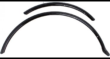 Eurofender Spatbordenset voor stadsfiets - 28 inch - zwart kunststof - 46 mm breed