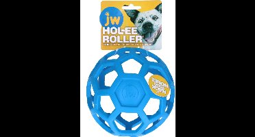 JW HOL-EE ROLLER – Hondenspeeltje - Hondenspeelgoed - Hondenbal - L - Ø 15 cm - Natuurrubber - Blauw