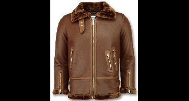 Dames Jas - Imitatie Lammy Coat Dames - Gewatteerde Jas Dames - G31 - Bruin