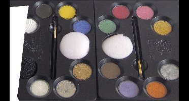 Eulenspiegel Schminkset 12 Kleuren 21-delig