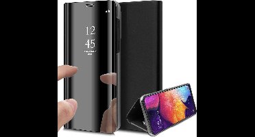 Hoesje geschikt voor Samsung Galaxy A50 - Book Case Spiegel Zwart