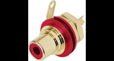 Rean - Phono Chassisdeel (Rca) - Vergulde Contacten - Rood