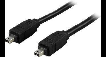 Deltaco FW-16 4.5m 4-p 4-p Zwart firewire-kabel