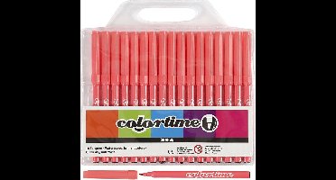 Colortime stift lijndikte: 2 mm roze 18stuks