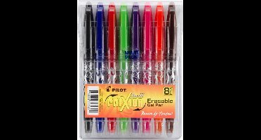 Pilot Frixion - Rollerball Pennenset 0.7mm - uitgumbaar - 8 stuks