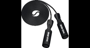 Iron Gym Speed Rope Nylon Zwart  - Springtouw - Fitnessaccessoire