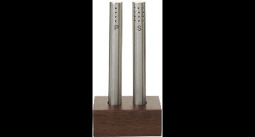 WMF Peper- en Zoutstel - RVS en Acaciahout - 15 cm - Elegant Design - Robuust - Handmatig
