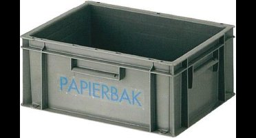 PAPIERVERZAMELBAK KUNSTSTOF 40X30X17.5CM GRIJS
