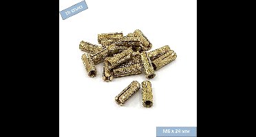 UFAST messing plug - M6 x 24 mm - Spreidplug - 10 stuks