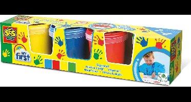 SES Creative My First Vingerverf - 4 Kleuren - Vanaf 1 Jaar - 4 x 145 ml - Babyproof - Glutenvrij - Schoencadeautjes Sinterklaas