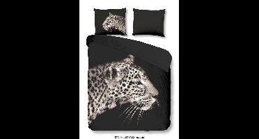 Pure Dekbedovertrek 4872-M LEOPARD 135x200 cm zwart