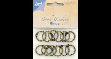 Joy!Crafts • Boekbinders ringen 20mm 12 stuks antiek koper